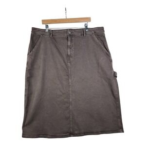 a.n.a High Rise Midi Skirt size‎ 18W Brown
